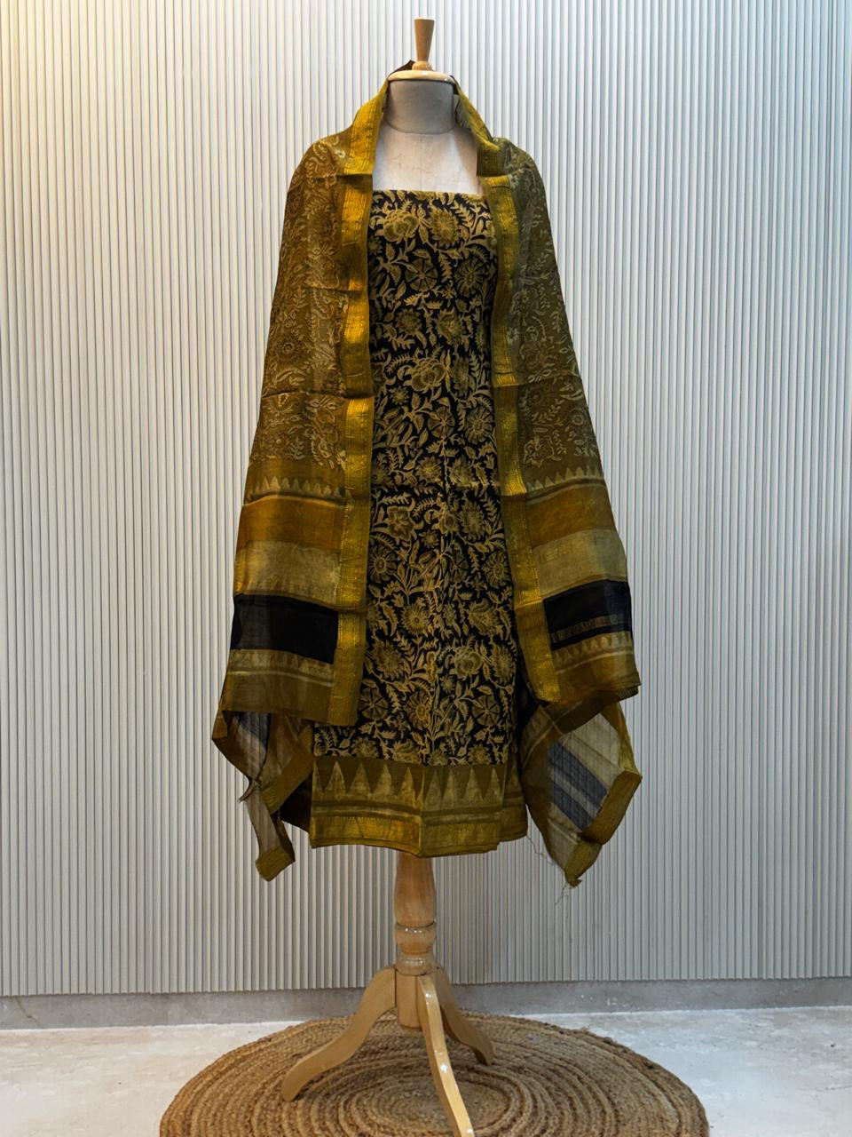 Vanaspati Ajrakh Print Maheshwari Silk Suit