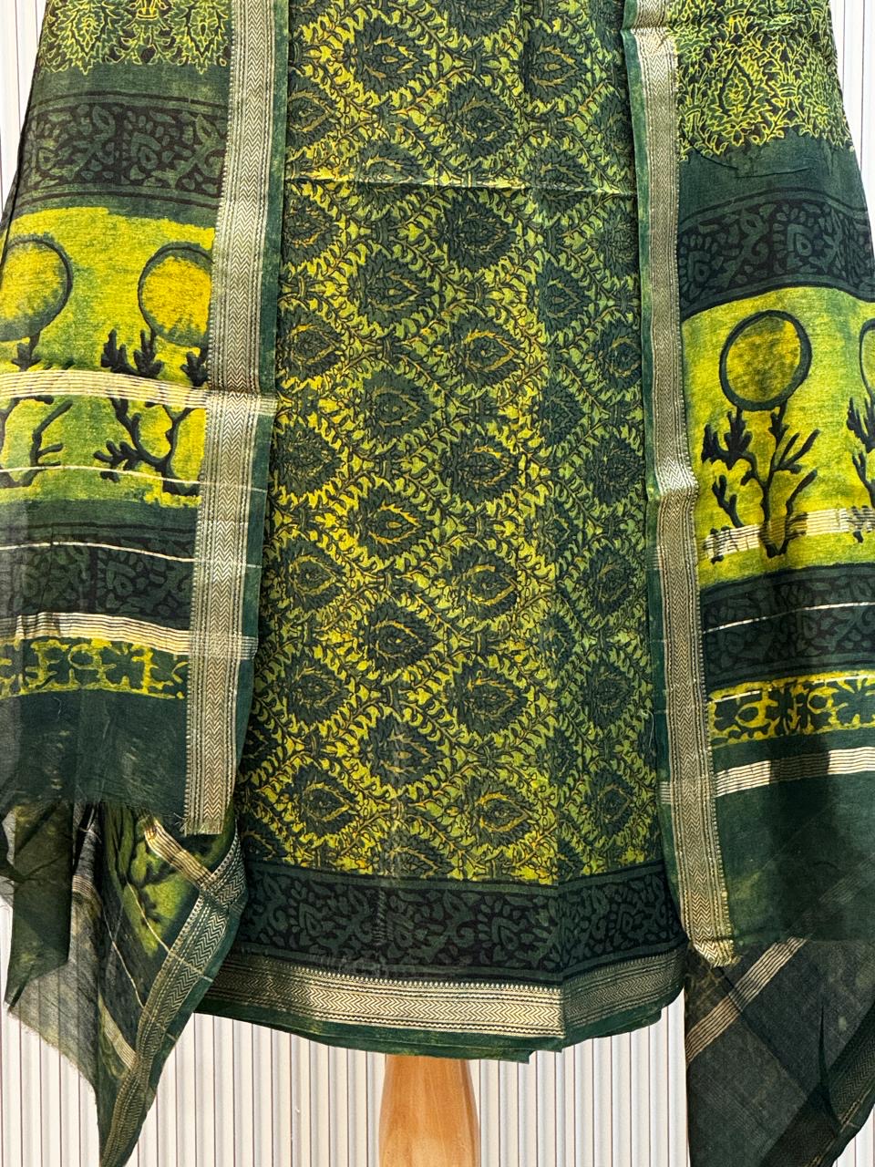 Vanaspati Ajrakh Print Maheshwari Silk Suit