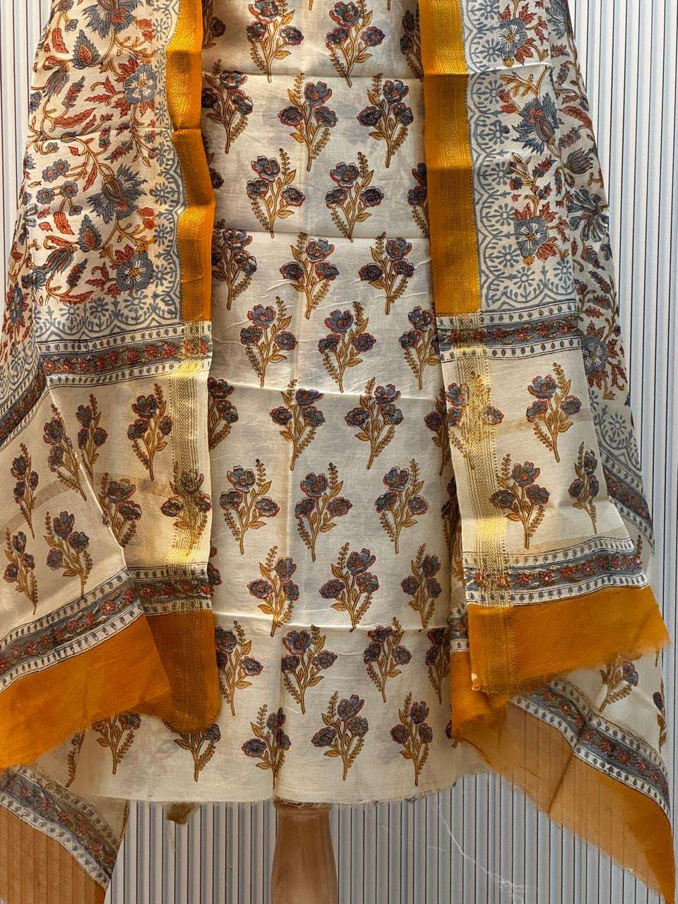 Vanaspati Ajrakh Print Maheshwari Silk Suit