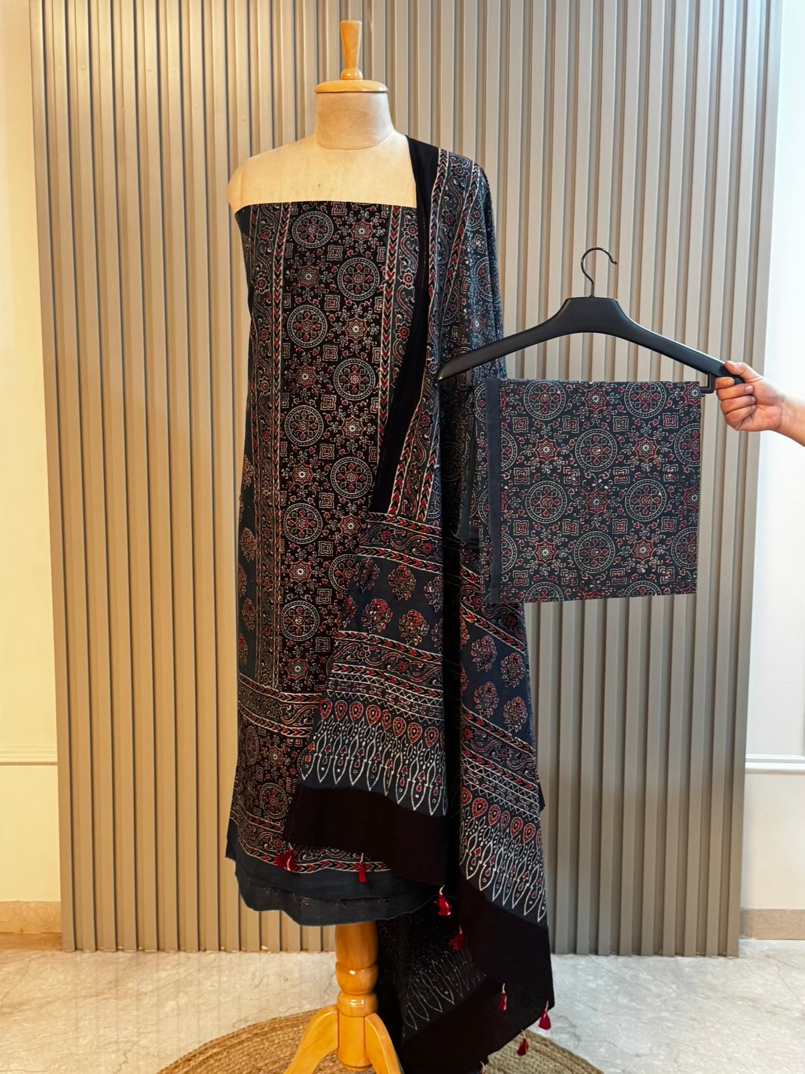 Kutch ajrak cotton suit -3pc