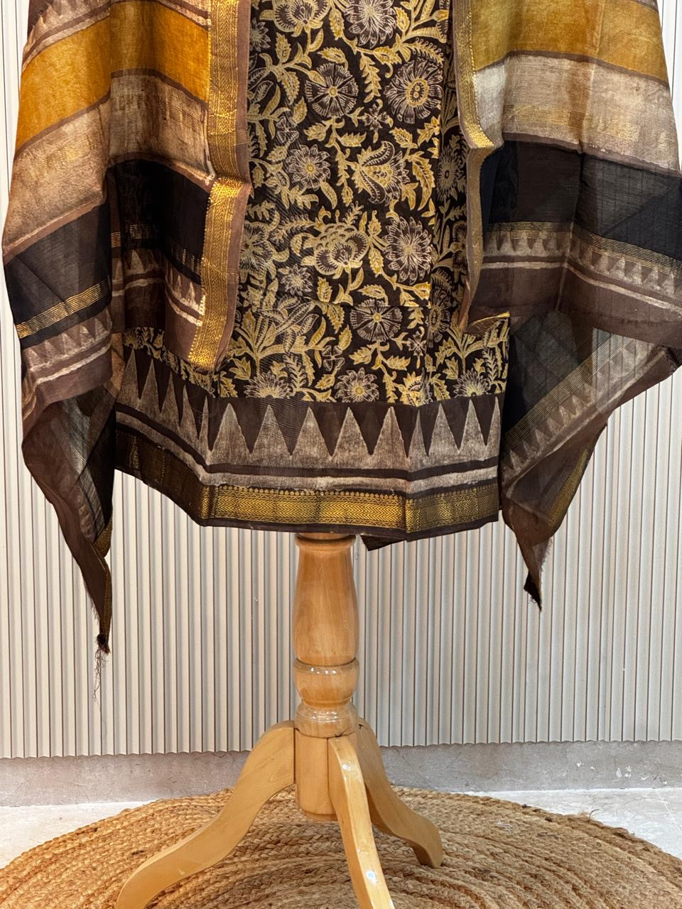 Vanaspati Ajrakh Print Maheshwari Silk Suit
