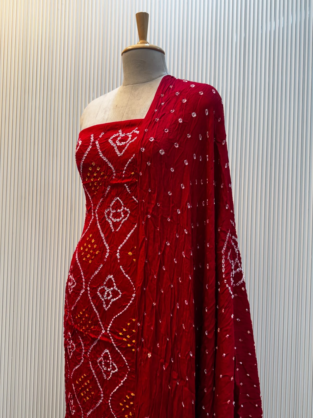 Modal Silk Bandhni 3pc Suit