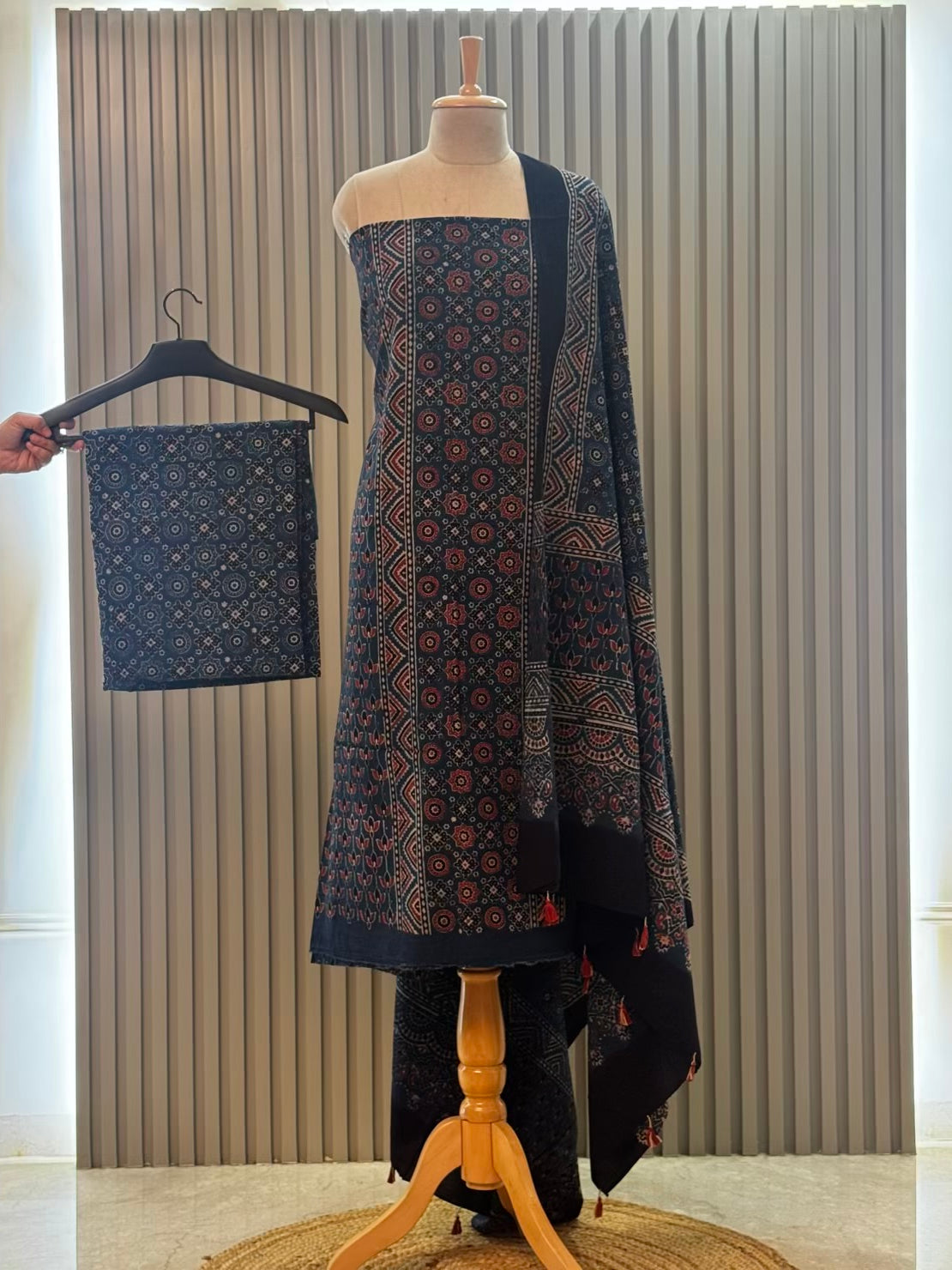 Kutch ajrak cotton suit -3pc