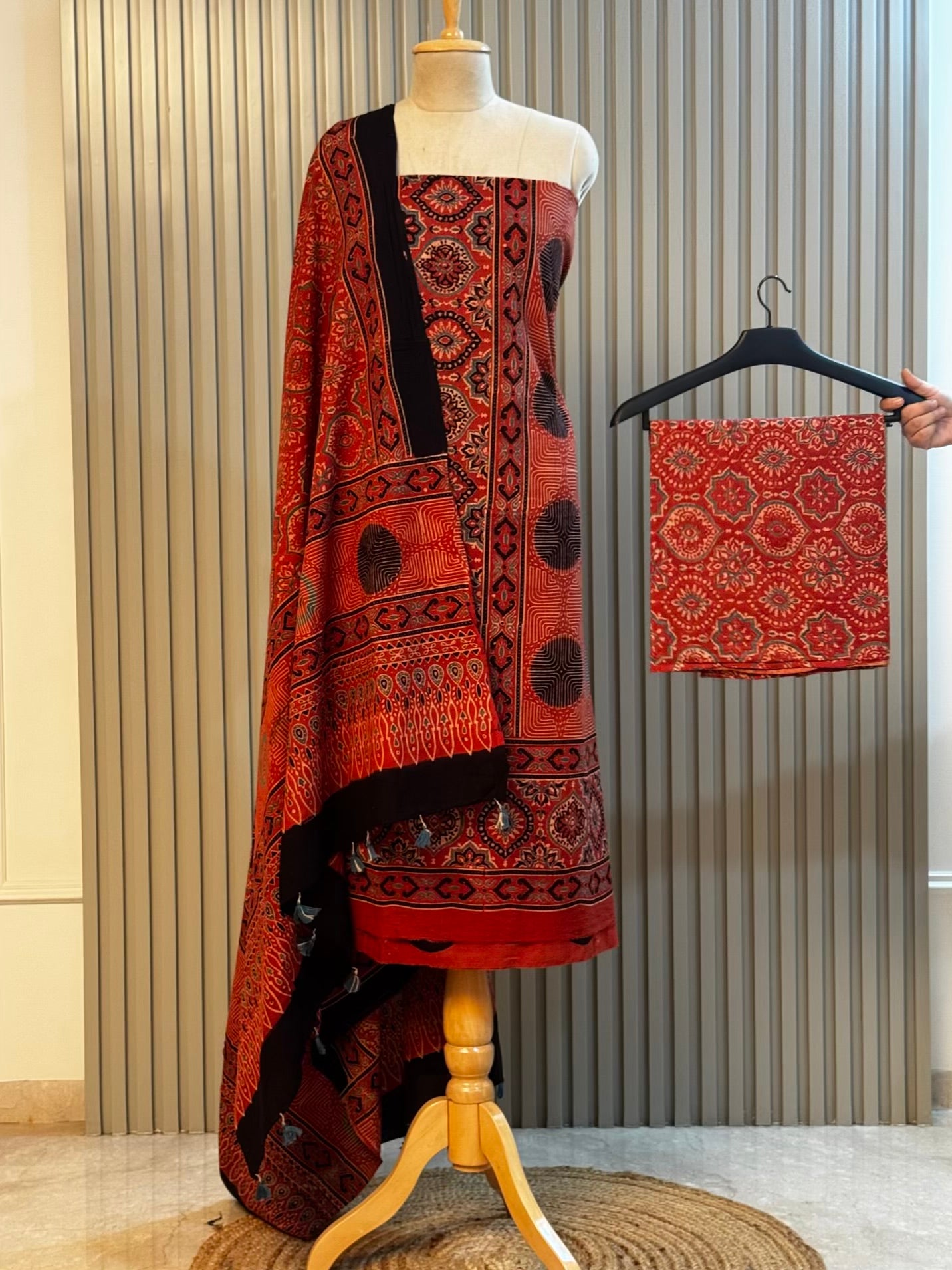 Kutch ajrak cotton suit -3pc