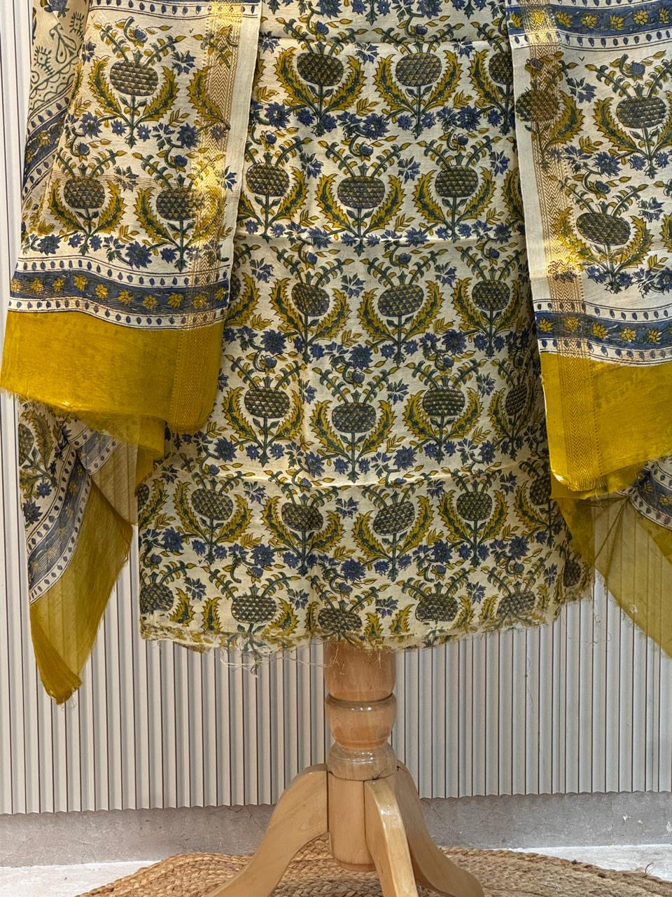 Vanaspati Ajrakh Print Maheshwari Silk Suit