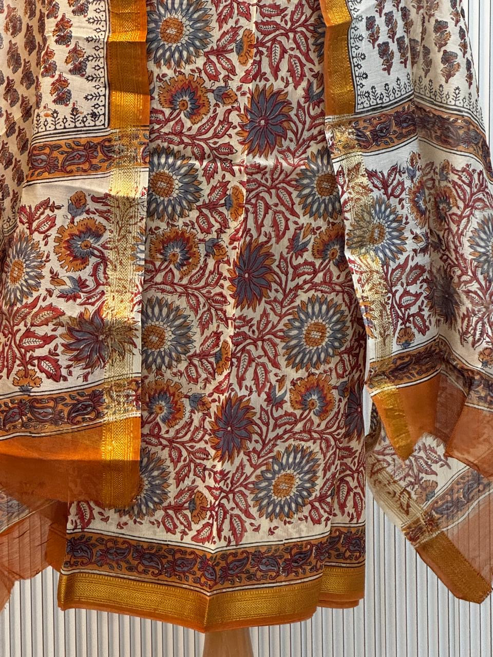 Vanaspati Ajrakh Print Maheshwari Silk Suit
