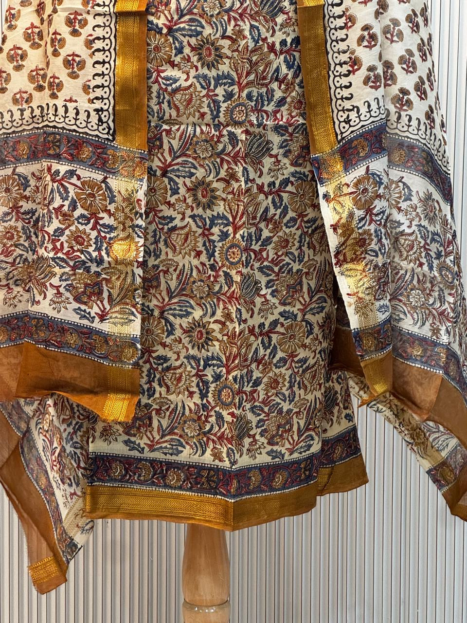 Vanaspati Ajrakh Print Maheshwari Silk Suit