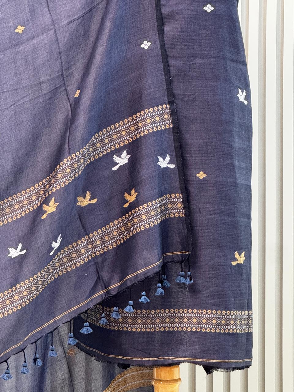 Unstitched Silk Cotton Jamdani Handloom Suit – 2 Pc Set