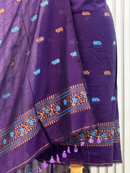 Unstitched Silk Cotton Jamdani Handloom Suit – 2 Pc Set