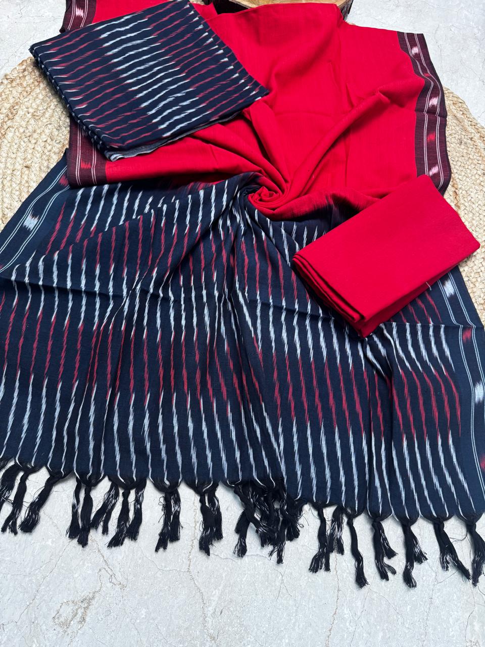 Pure Cotton Handloom Ikkat Suit Set – 3PC