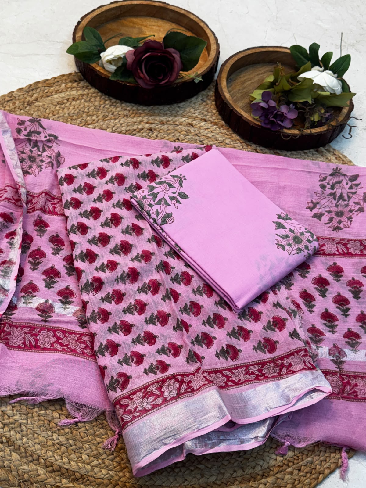 Soft Cotton Linen suits | 3pc