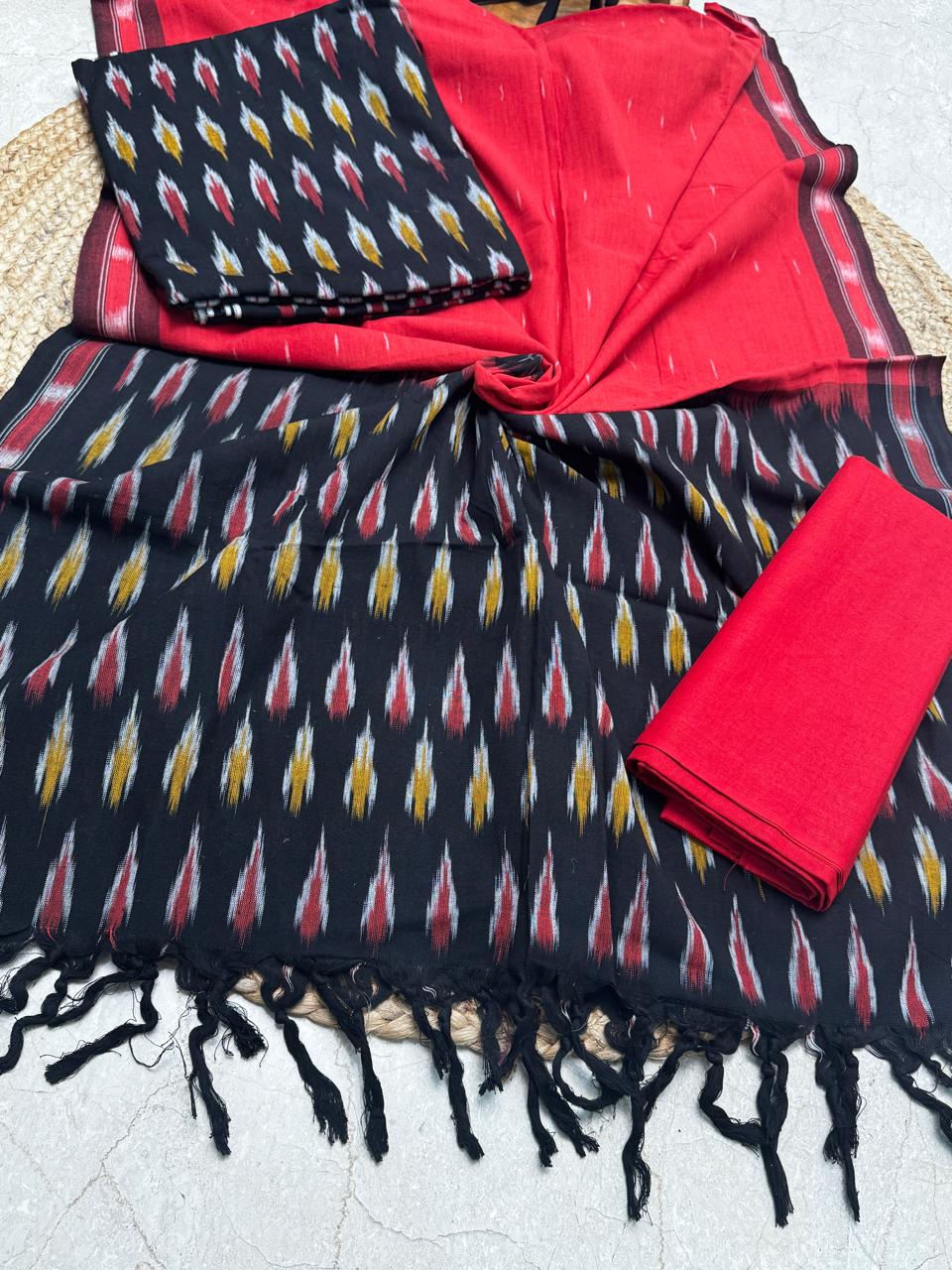 Pure Cotton Handloom Ikkat Suit Set – 3PC