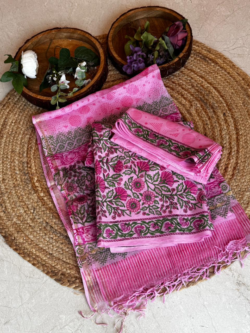 Elegant Cotton Suit with Kota Doria Dupatta