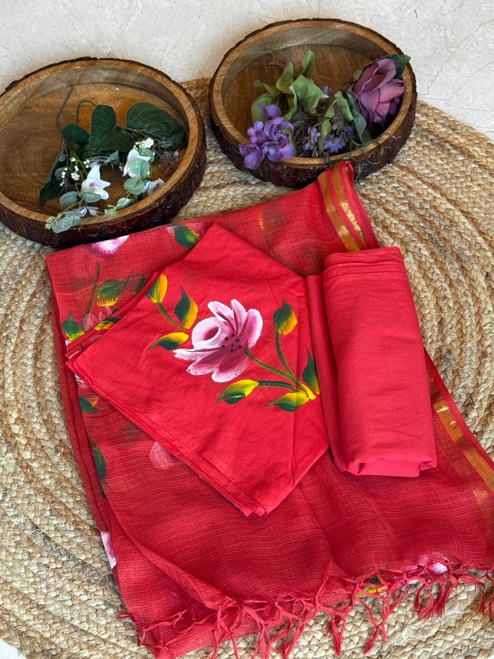 Elegant Cotton Suit with Kota Doria Dupatta